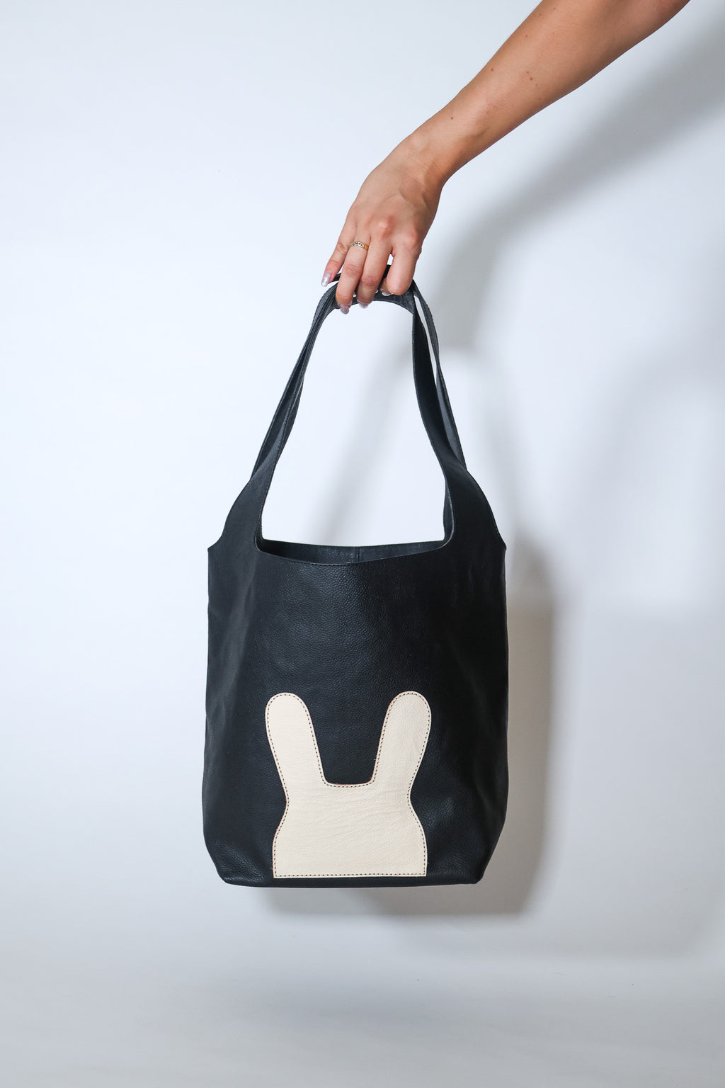 black/creme - working girl tote