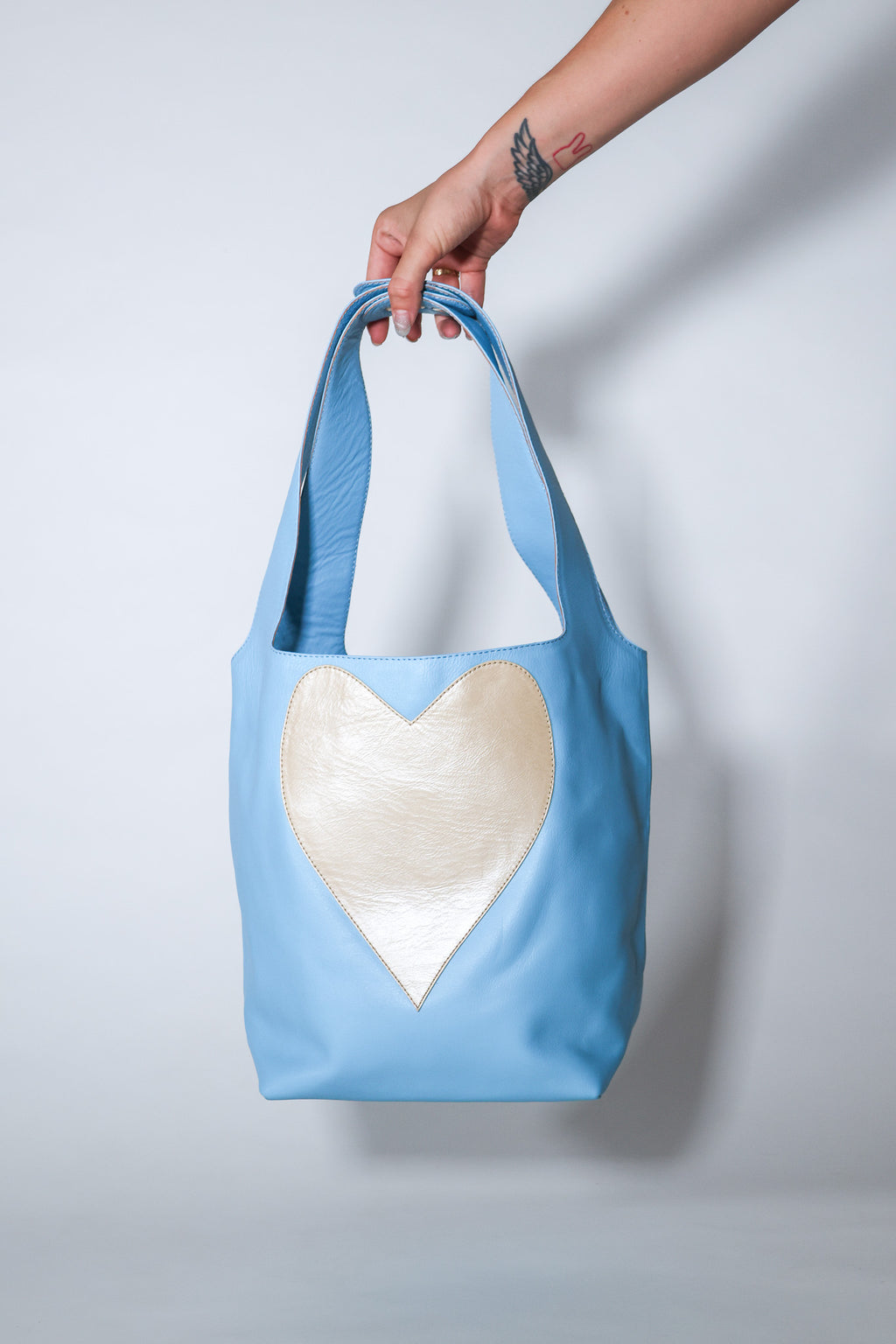 blue & gold- working girl tote