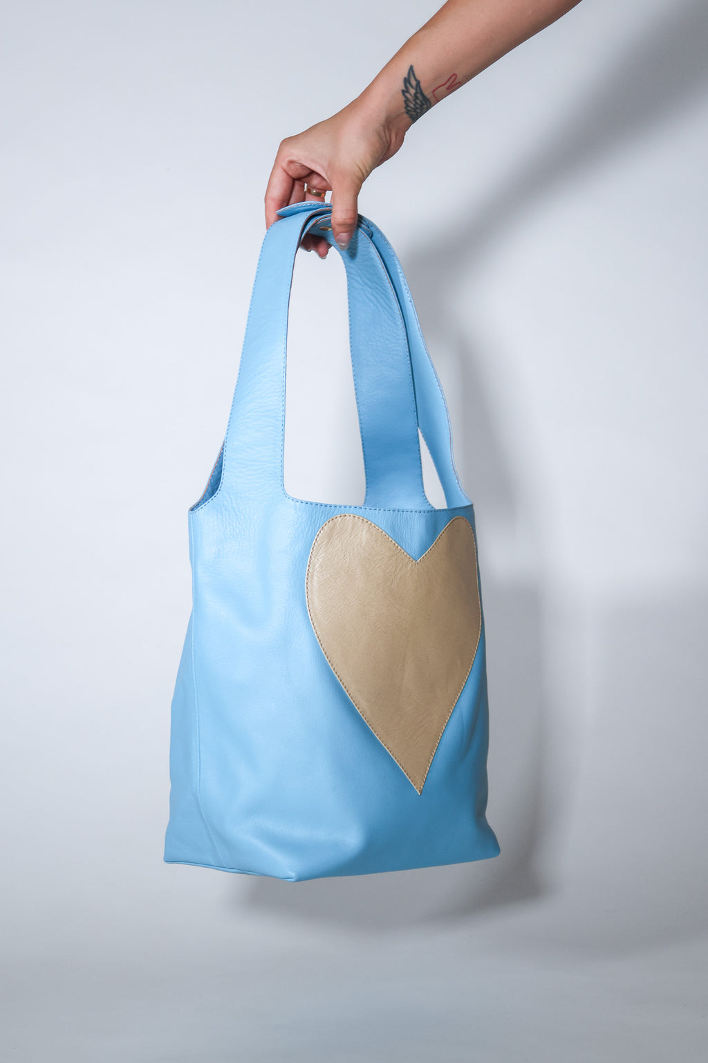 blue & gold- working girl tote