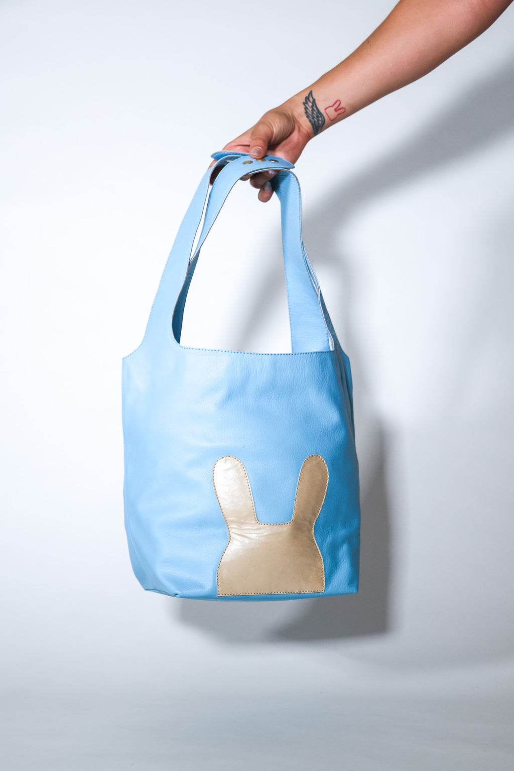 blue & gold- working girl tote