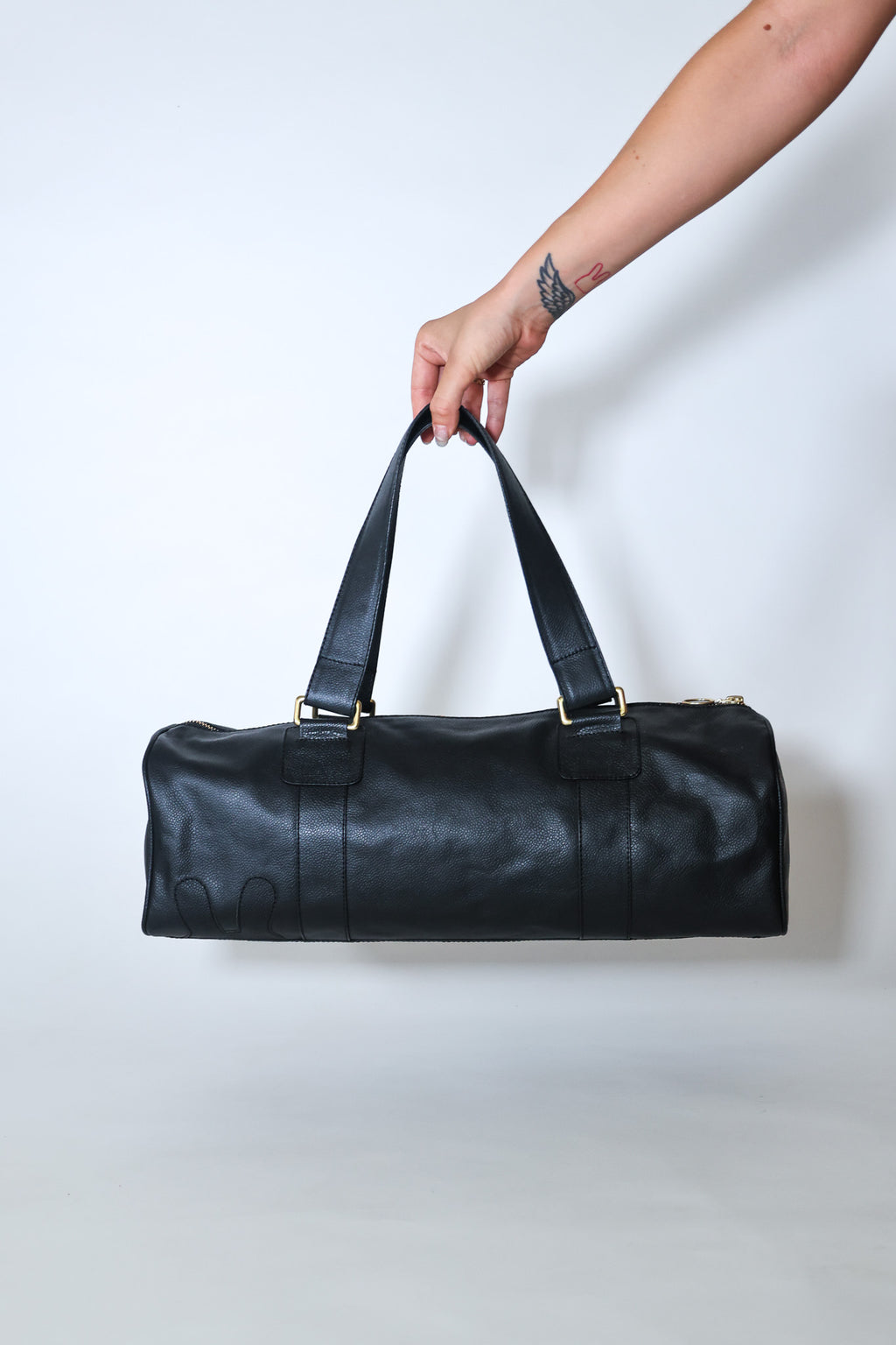 black mini duffle