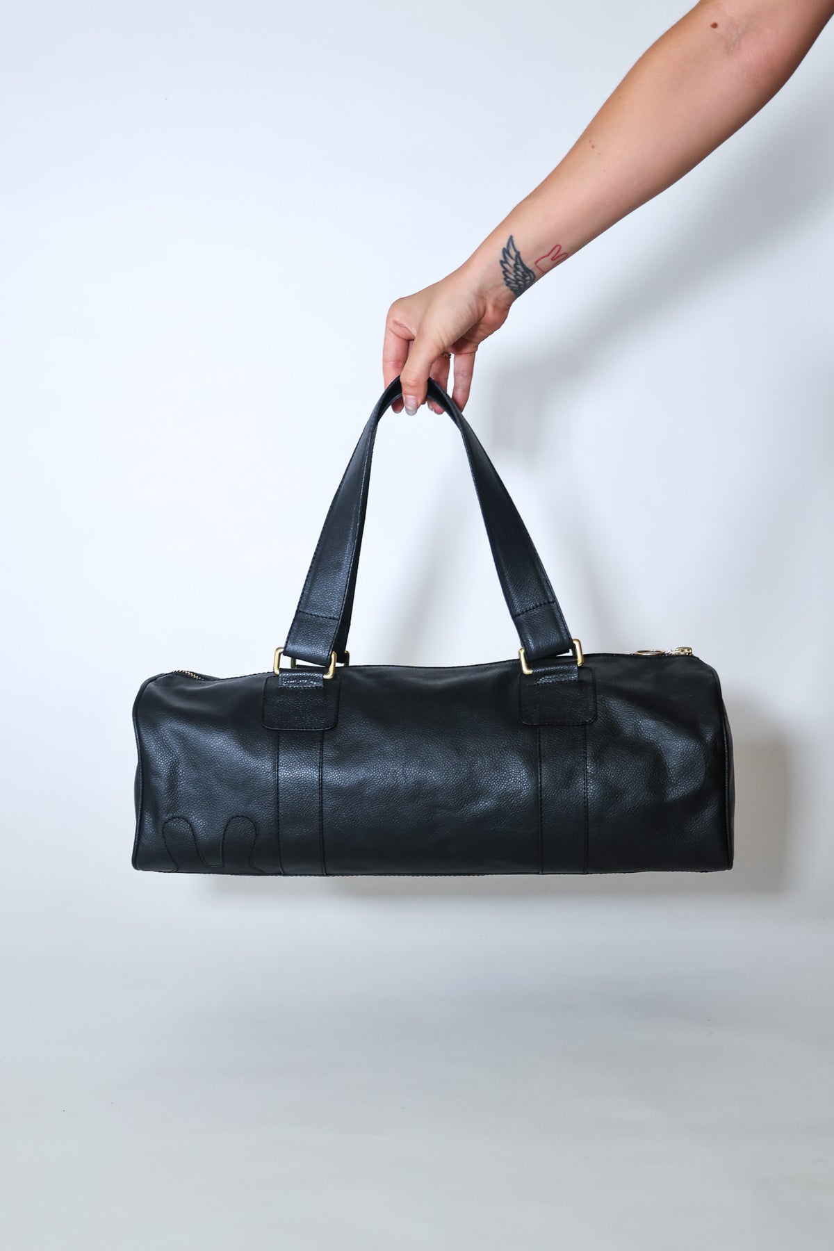 black mini duffle