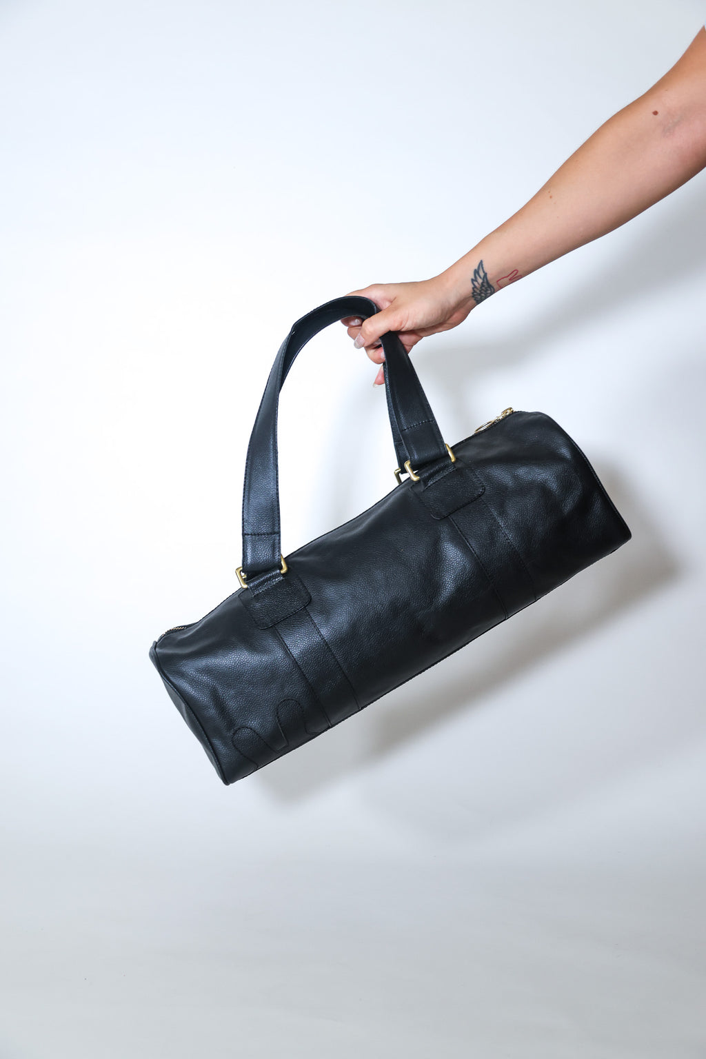 black mini duffle