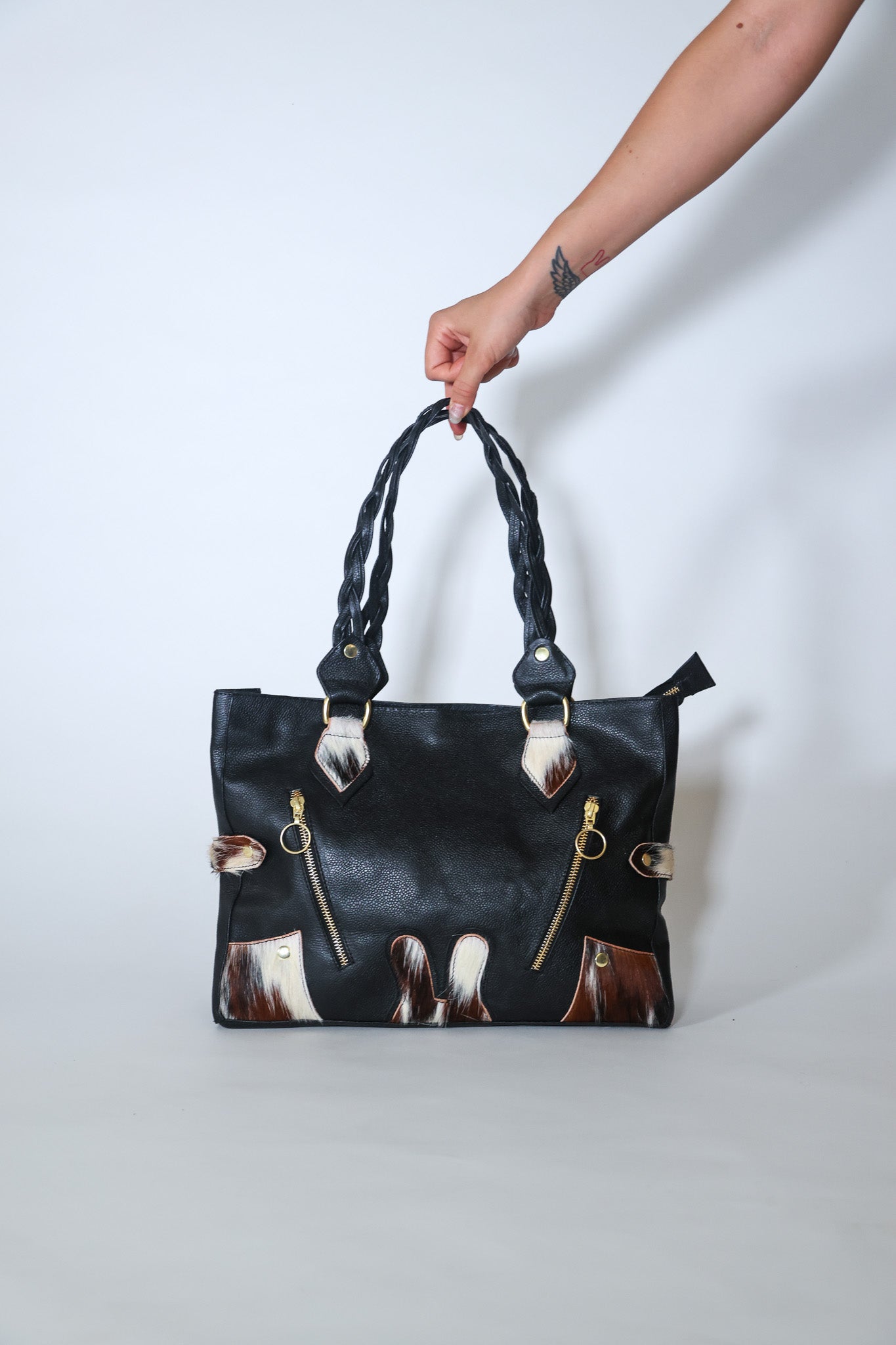 black & fur - briefcase
