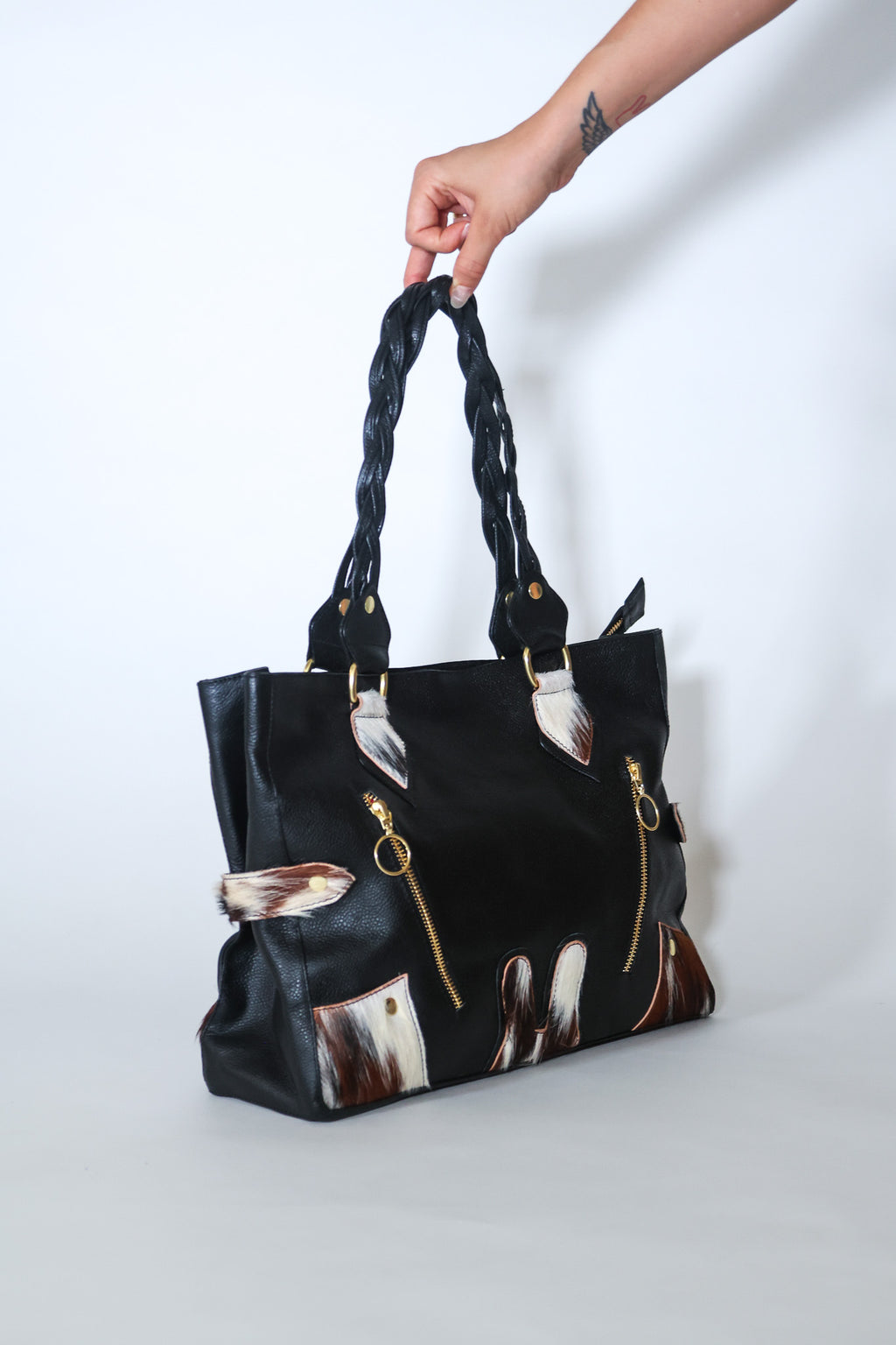 black & fur - briefcase