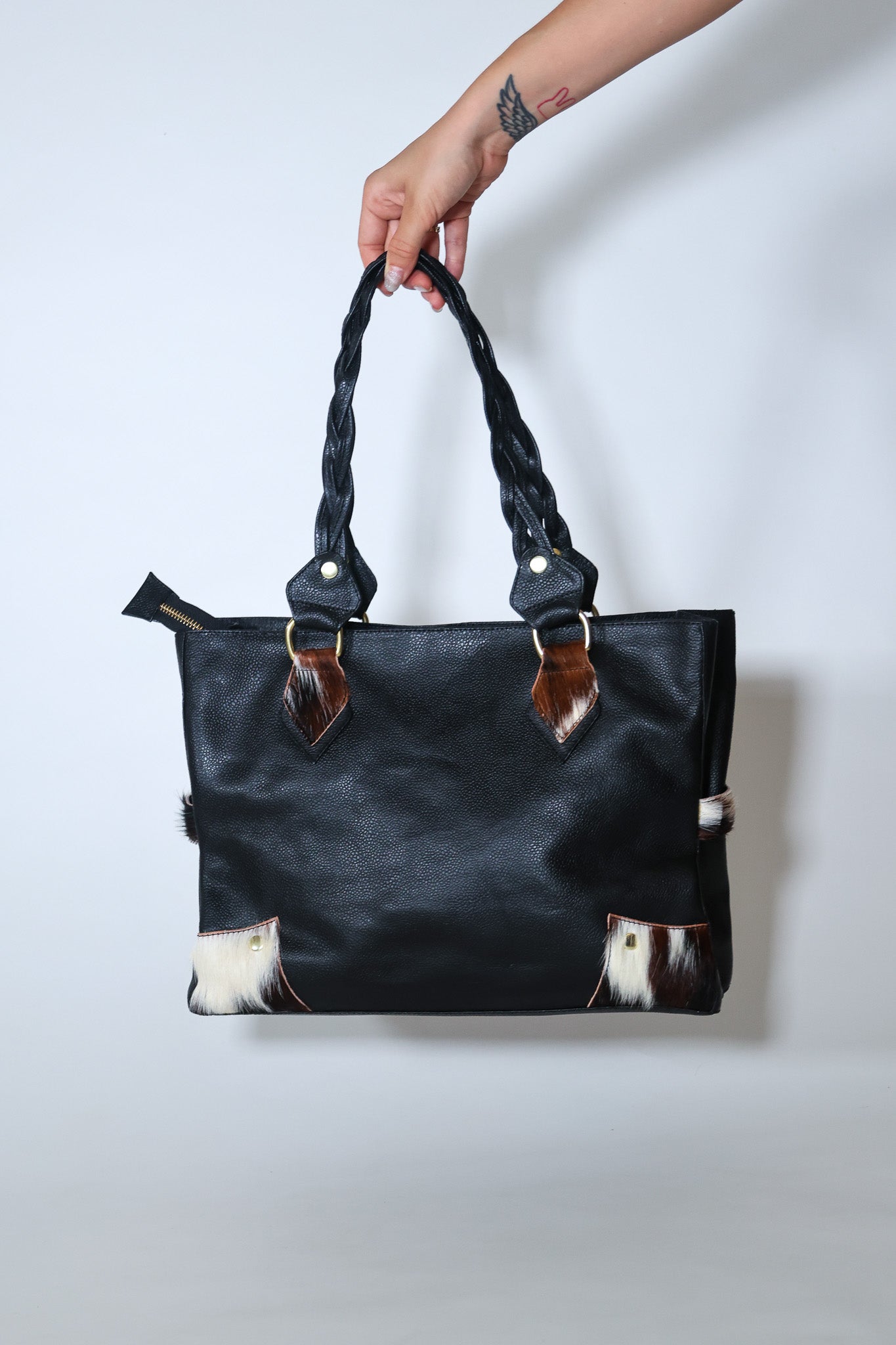 black & fur - briefcase