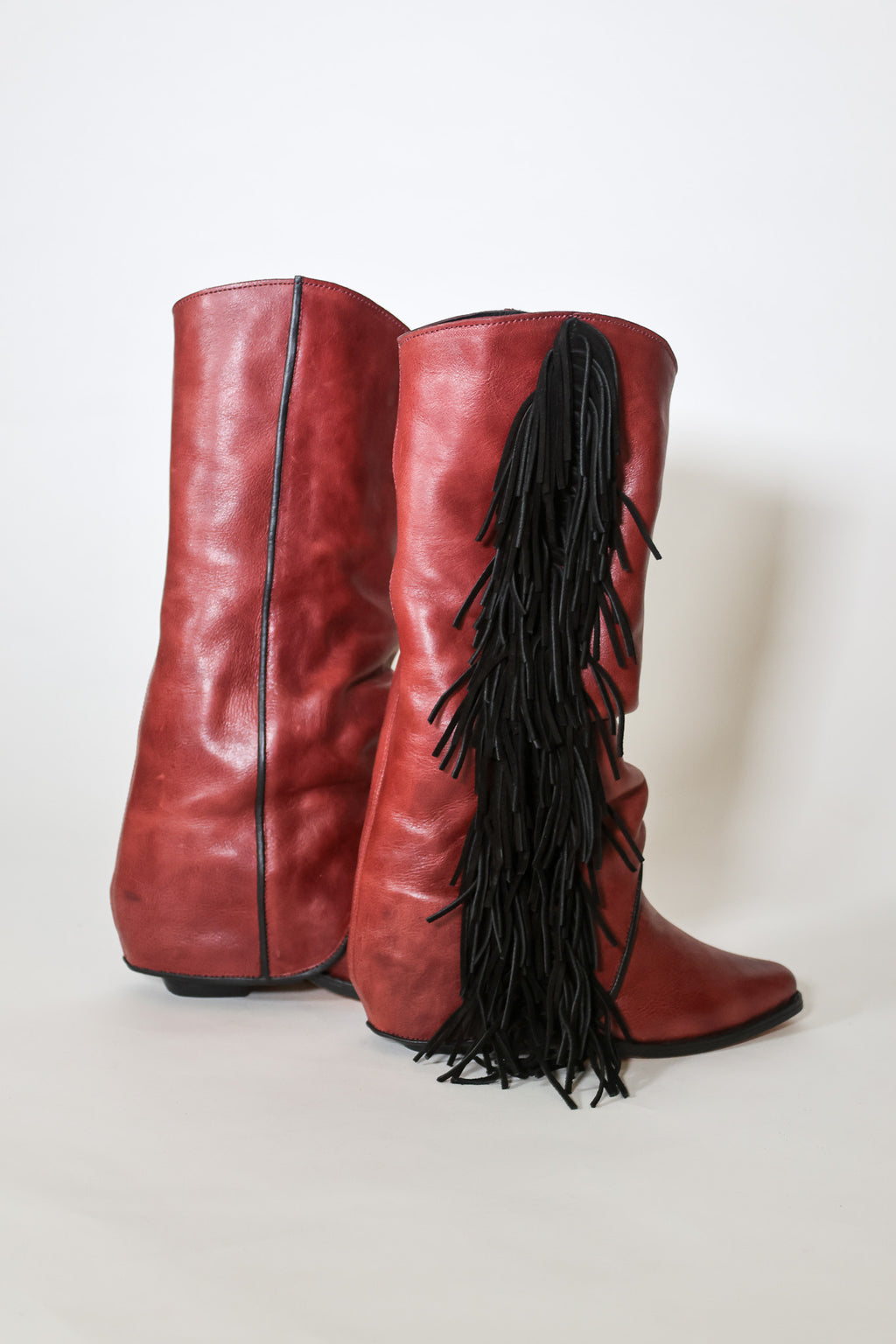 boots! - slouchy fringe auburn