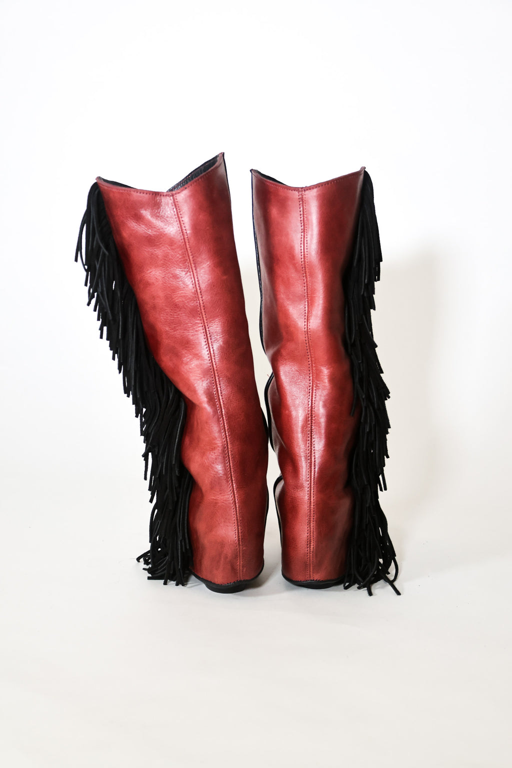 boots! - slouchy fringe auburn