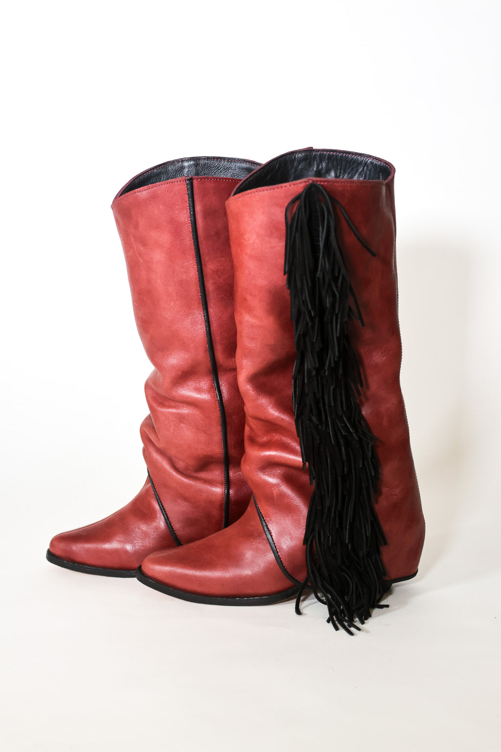 boots! - slouchy fringe auburn
