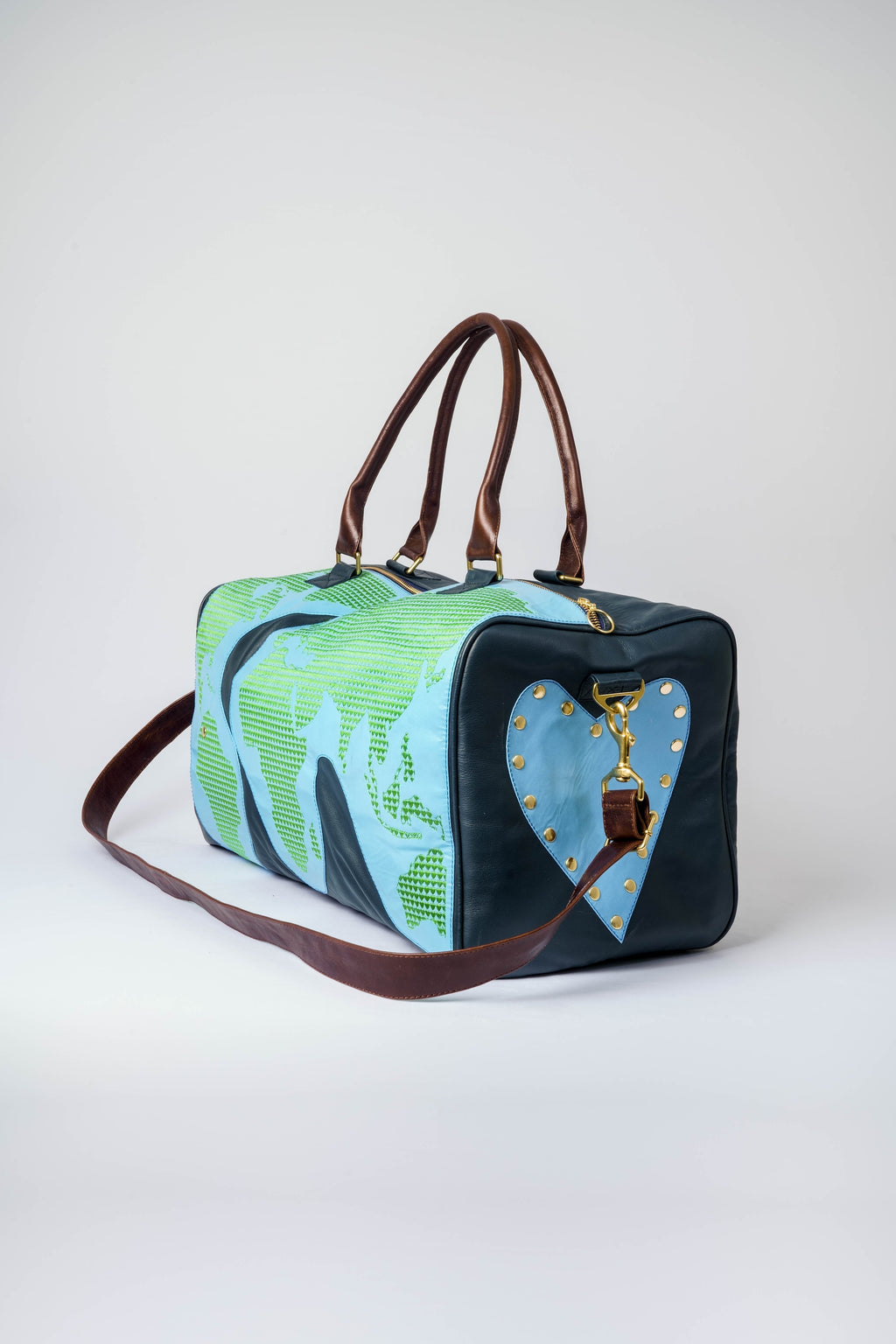 blue/brown - around the world duffle